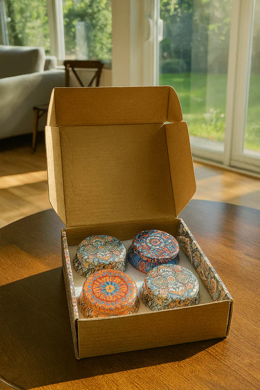 Decorative Floral Scented Tin Candles