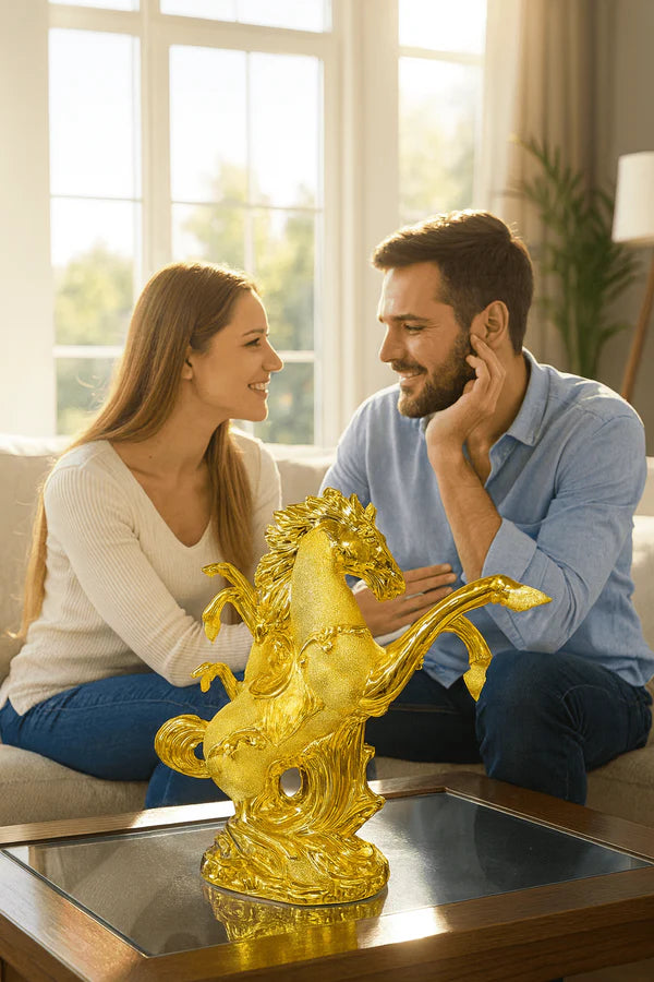 Twin Horses Sculpture